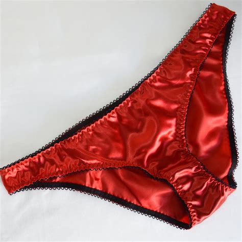 red satin knickers|red satin underwear.